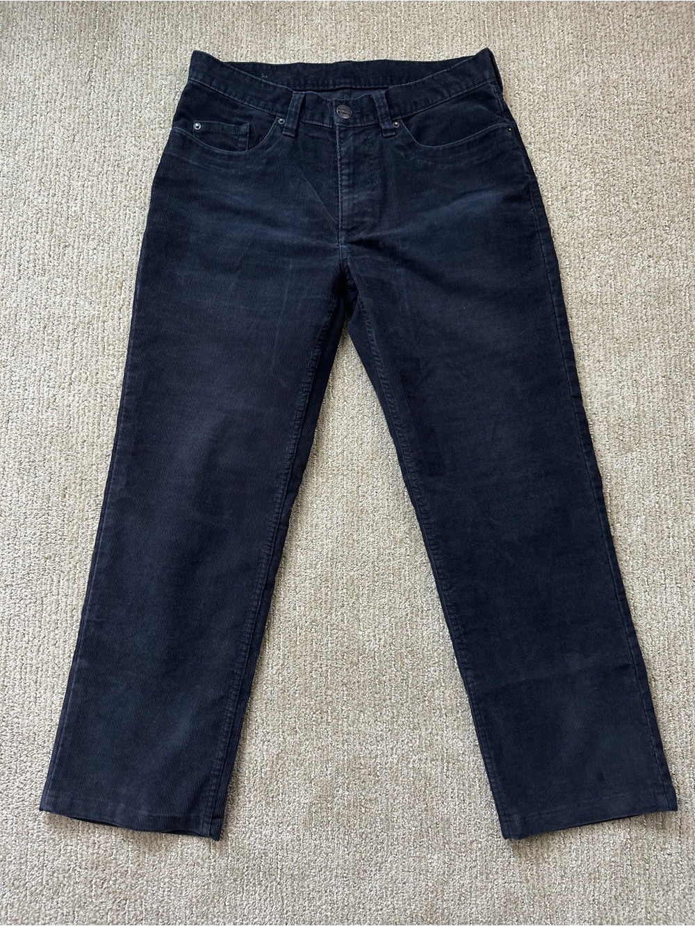Black Corduroy Pants | Vintage 90s Retro Granola Gorpcore Straight Leg 34x30